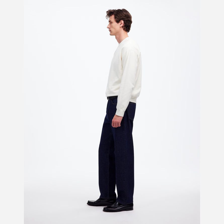 mens madewell 1991 suelto vaqueros rectos azul oscuro