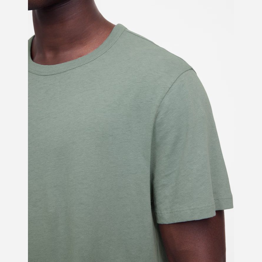 mens madewell allday algodón-lino mezcla camisetas verdes