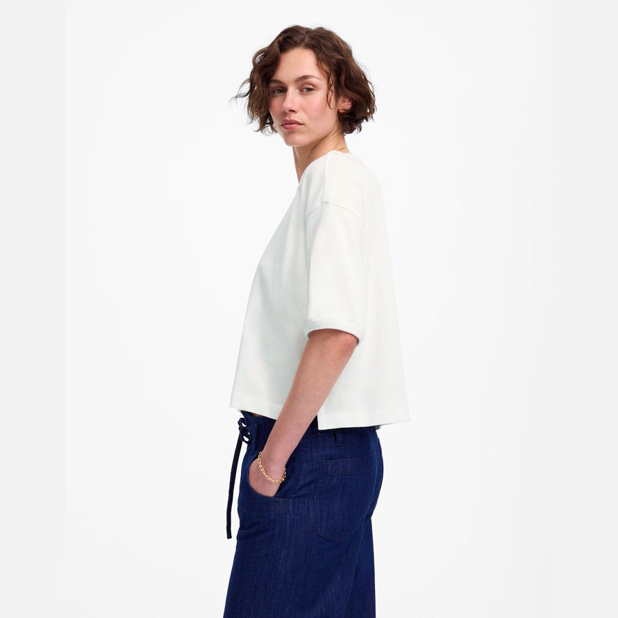 white womens madewell relajado cuadrado de t-shirts
