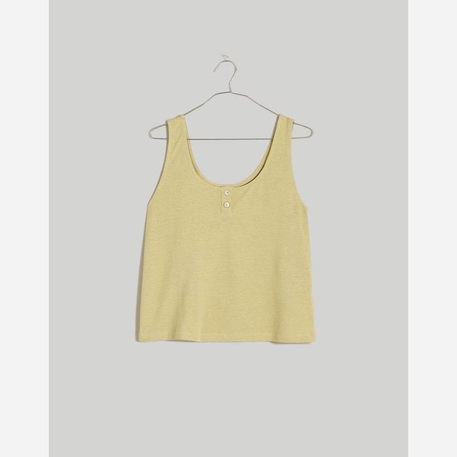 amarillo madewell pointelle henley womens tanque