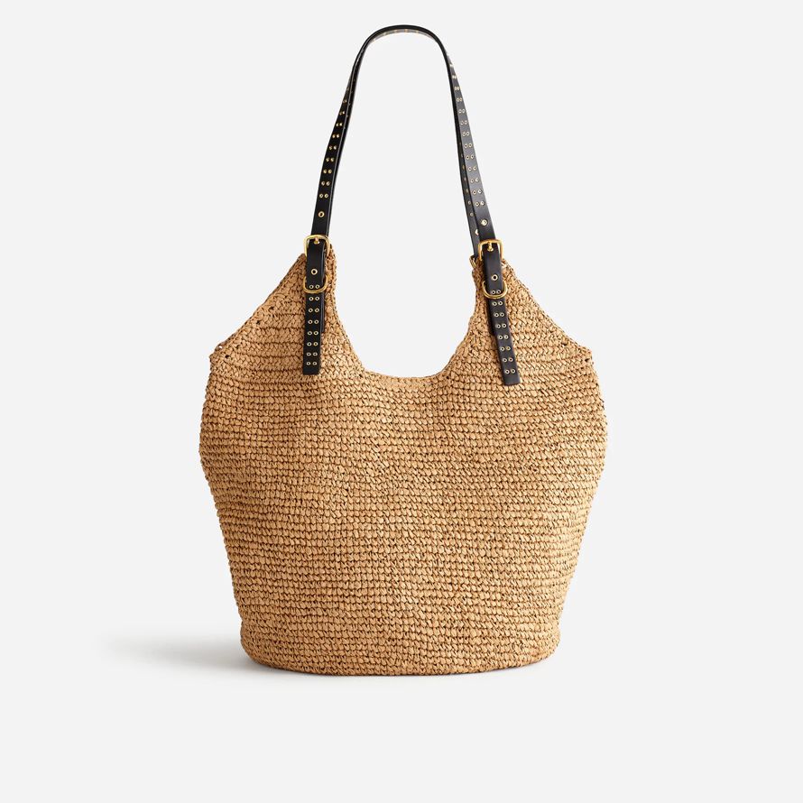 madewell la paja gacho de la mujer bolso de mano marrón